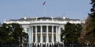 Secret Service patrol near the White House