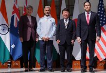 Quad diplomats meet in New Delhi