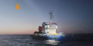 Turkish bulk carrier ANT after Russian drone attack near Odesa region with traces of fire on board