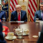 Дональд Трамп під час пресконференції в Білому домі