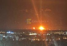 Пожежа на території Волгоградського нафтопереробного заводу «Лукойл» після атаки дронів.