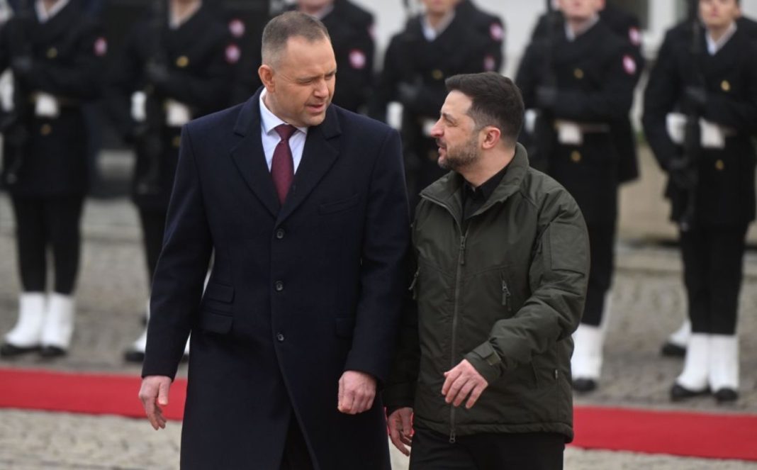 Президент Польщі Кароль Навроцький та президент України Володимир Зеленський