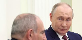 Кремль посилює тиск на вибори у Вірменії Прем’єр Вірменії Пашинян під час зустрічі з Путіним.