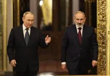 Росія відкликала посла з Вірменії через курс на ЄС Володимир Путін та Нікол Пашинян під час зустрічі на тлі загострення відносин між Росією та Вірменією
