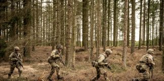 Denmark restores mobilisation capacity of up to 180,000 soldiers Данські військові на навчаннях у формі та з озброєнням.