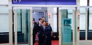 Taiwan's president speaks after his return
