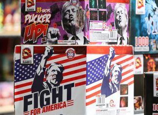 Donald Trump in China, fireworks