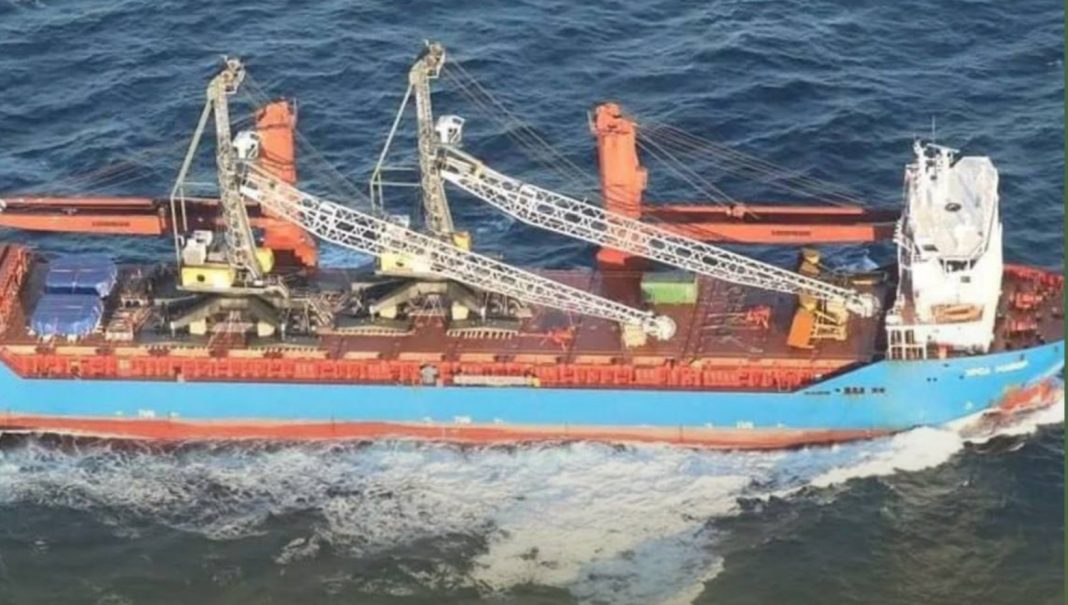The sunken Russian ship Ursa Major off Spain