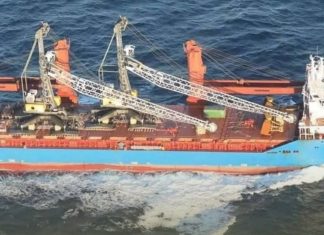 The sunken Russian ship Ursa Major off Spain