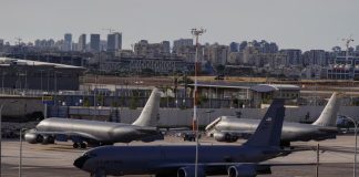 Tankers leave the Strait of Hormuz amid US statements on Iran US Air Force aircraft in the Middle East.
