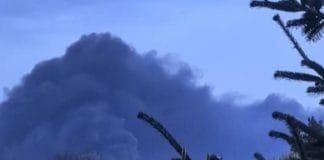 Smoke over Tuapse marine terminal after drone attack
