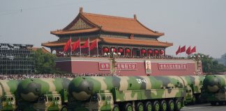 Chinese missiles at a military parade