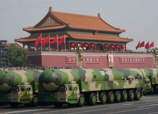 Chinese missiles at a military parade
