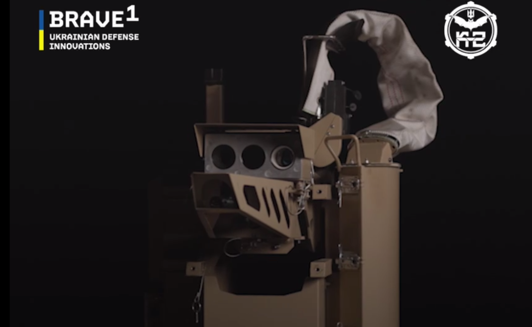 Ukrainian AI turret against enemy drones