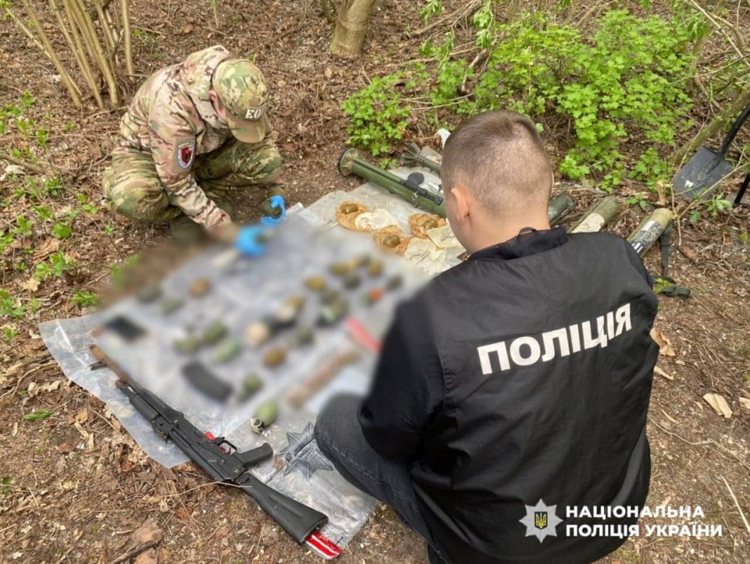 Seizure of weapons during a special operation by the National Police