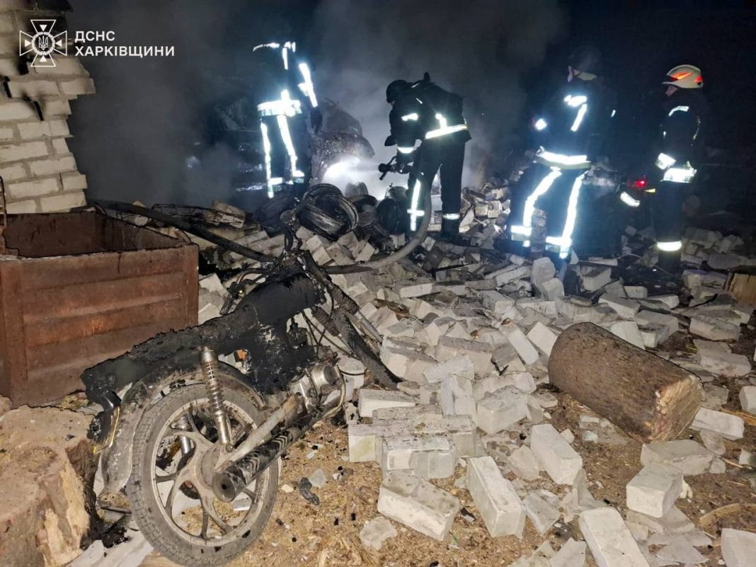Атака БпЛА на Харківщині, пожежа в Таранівці