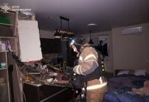 Consequences of a drone attack on a high-rise building in Kharkiv