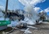 Пожежі після атаки дронів у Харкові