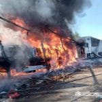 Russians shell a bus with children in Dnipropetrovs'k region