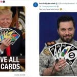 Трамп заявив “у мене всі карти” — і потрапив у пастку гри UNO