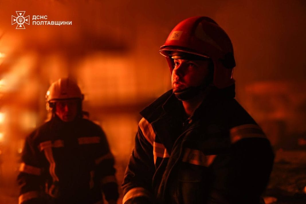 Рятувальники ДСНС на місці атаки Полтавщина