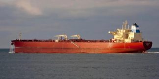 Gas carriers pass through the Strait of Hormuz