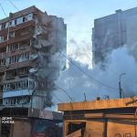 Massive attack on Kyiv: a multi-storey building destroyed