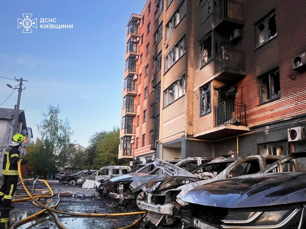 Consequences of the attack in Kyiv region, damaged houses