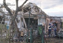 Руйнування після атаки дронами у Запоріжжі