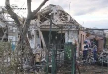 Руйнування після атаки дронами у Запоріжжі