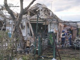 Руйнування після атаки дронами у Запоріжжі