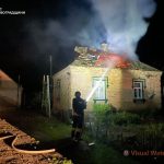Пожежа після атаки БПЛА у Кропивницькому районі