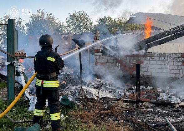 SES at the scene of a Russian UAV attack