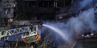 Fire in a residential high-rise in Cherkasy after a UAV attack