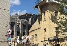 Russians destroy the building of the Main Department of the State Emergency Service in Podil Damage to the building of the Main Department of the State Emergency Service in Podil, Kyiv, after a Russian strike