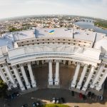 Russian missile attack damages MFA building in central Kyiv