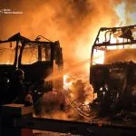 Вночі на Чернігівщині внаслідок атаки БпЛА спалахнула пожежа