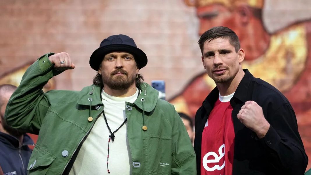 usyk-verhoeven1 Oleksandr Usyk and Rico Verkhoven during a duel of views in Egypt