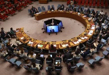 Voting for non-permanent members of the UN Security Council.