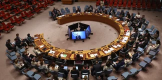 Voting for non-permanent members of the UN Security Council.