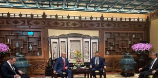 Lukashenko and Xi Jinping during talks in China.