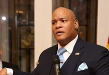 Donald Trump’s spiritual advisor, Mark Burns, during a public appearance in the US.
