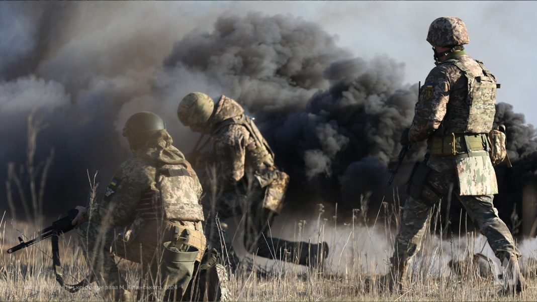 Ukrainian soldiers at their positions during the fighting in June 2026