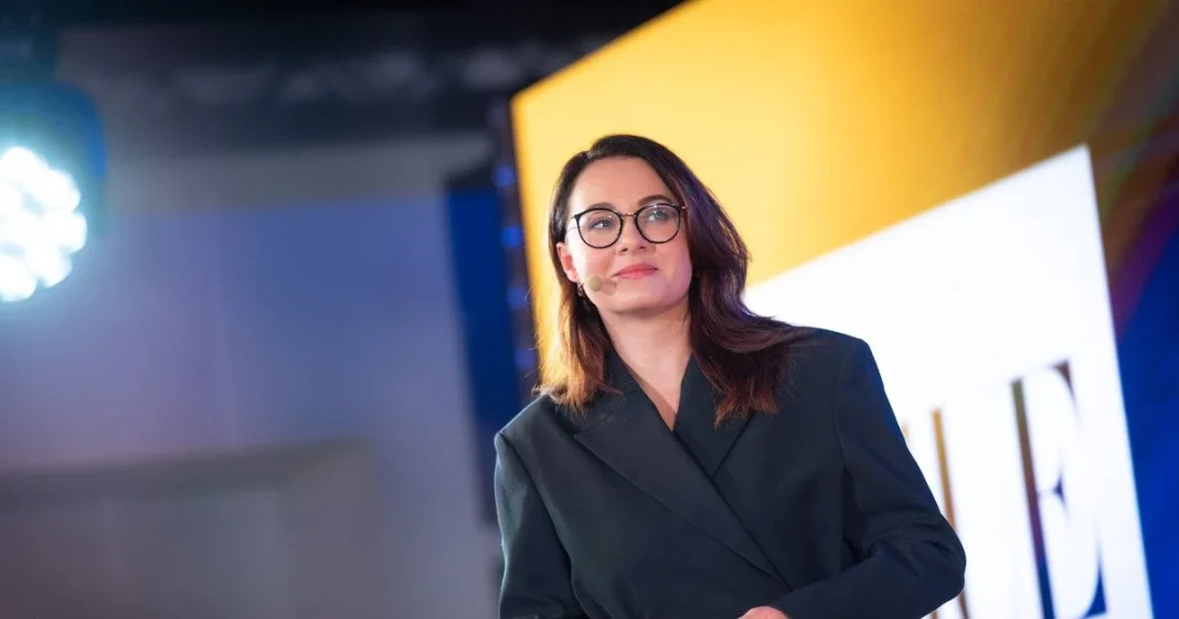 Ukrainian Prime Minister Yulia Svyrydenko at a meeting with the World Bank