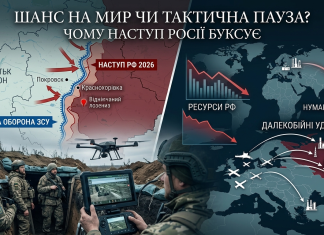 Шанс на мир чи тактична пауза? Чому наступ Росії буксує на фронті у 2026 році Аналітична інфографіка, що ілюструє причини буксування російського наступу у 2026 році
