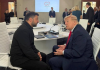 G7 обговорює санкції проти РФ: що вирішили Трамп і Зеленський Президент України Володимир Зеленський та президент США Дональд Трамп під час переговорів на саміті G7 у Франції