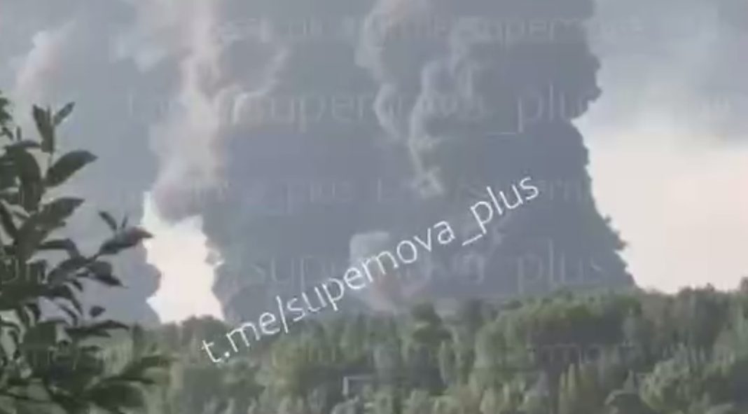 Screenshot_1 The Azot plant in Novomoskovsk, Tula Oblast, is on fire