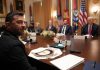 Трамп зустрінеться з лідерами кількох країн на G7, але не з Зеленським Президент США Дональд Трамп та Володимир Зеленський під час зустрічі