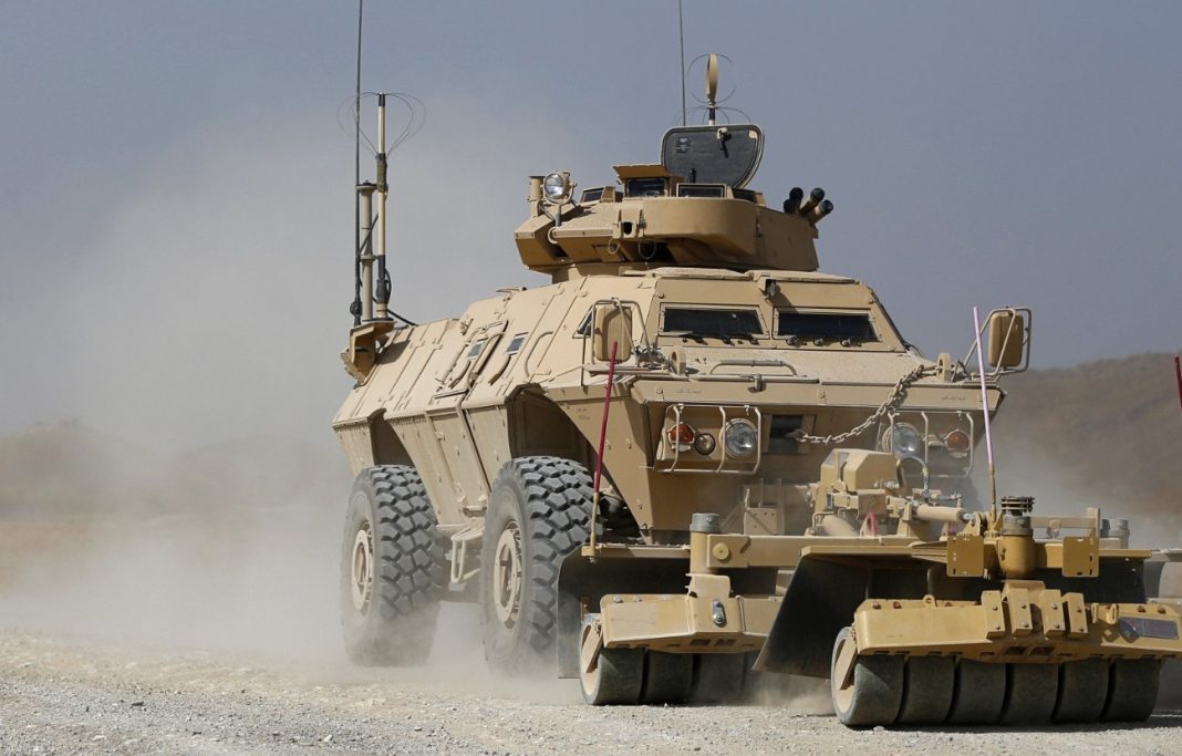 MSFV An American MSFV armoured vehicle during trials at a test range.