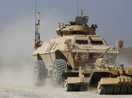 США відновили виробництво бронемашин спеціально для України Американська бронемашина MSFV під час випробувань на полігоні.